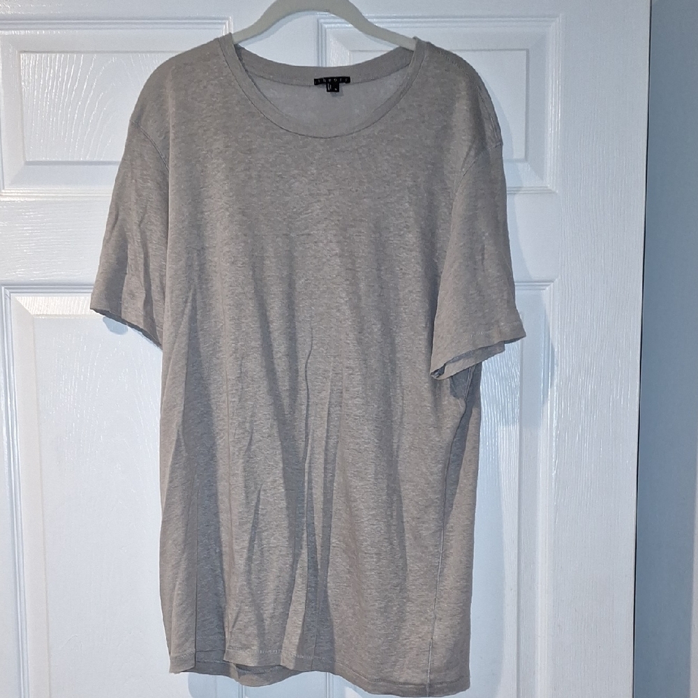 Theory Light Gray Short Sleeve Tee